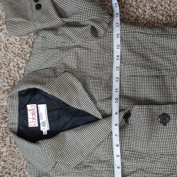 VTG Rafaella Houndstooth Wool Blazer Women's Black And White Sport Coat Size 6 - Picture 3 of 7